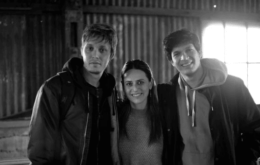 Hueter, Ituño y Mauricio Paniagua, quien interpreta a otro de los secuestradores (Foto: @itziarituno)