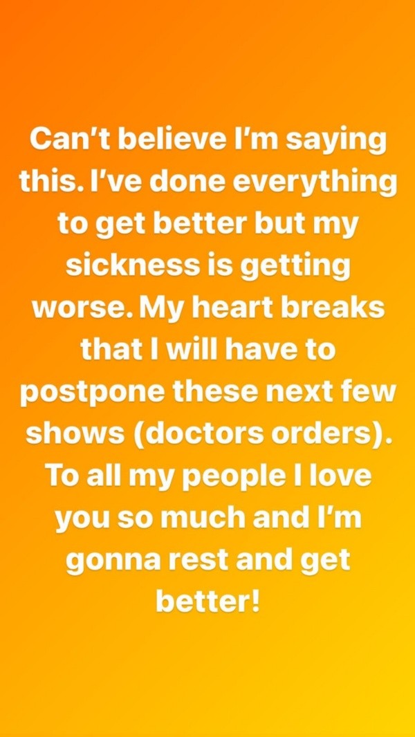 Justin Bieber cancela sus shows (Instagram @justinbieber).