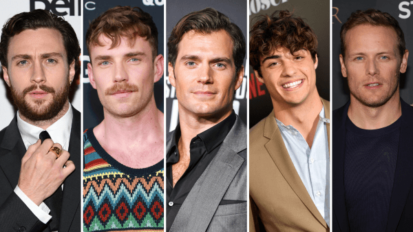 Aaron Taylor-Johnson, Zane Phillips, Henry Cavill, Noah Centineo y Sam Heughan (Getty).