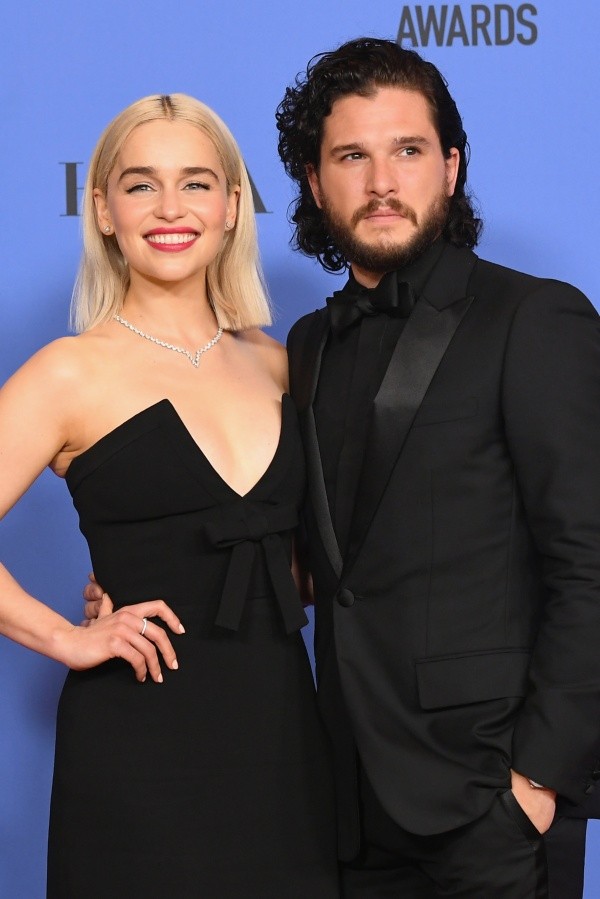 Emilia Clarke y Kit Harrington, protagonistas de Game of Thrones (Getty).