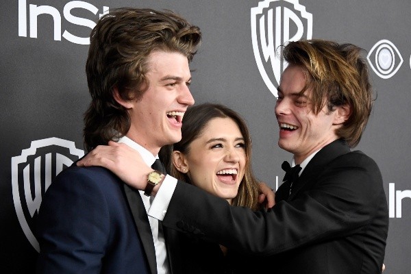 Joe Keery, Natalia Dyer y Charlie Heaton (Getty).