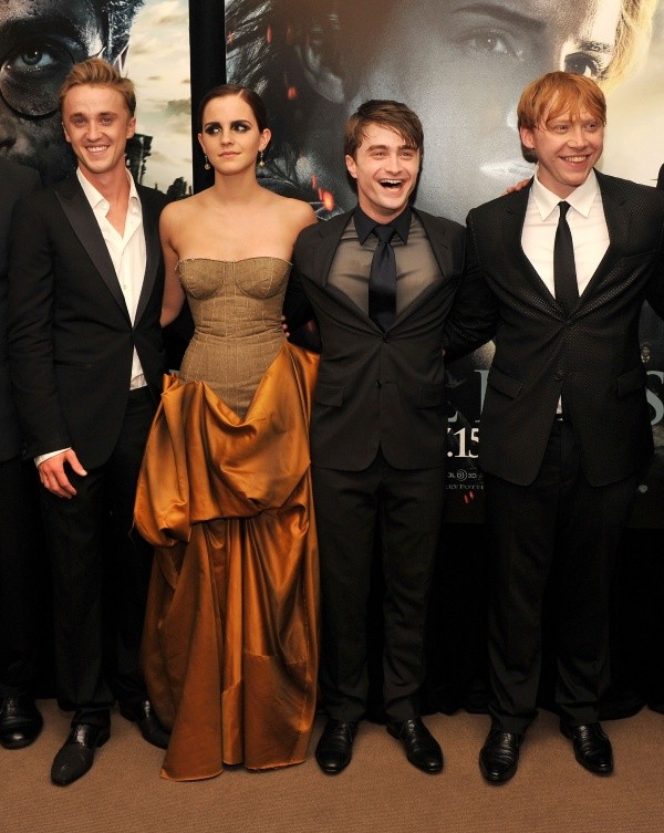 Tom Felton y Emma Watson compartieron el set de Harry Potter (Getty).