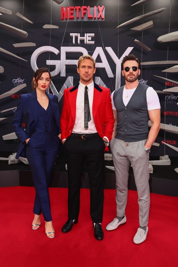 Chris Evans y Ana de Armas compartieron el elenco de The Gray Man (Getty).