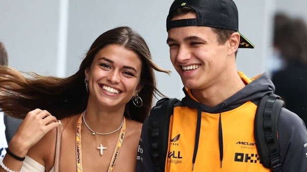 El amor irrumpió de golpe en la vida de los ascendentes Lando Norris y Luisinha Oliveira (Marca)