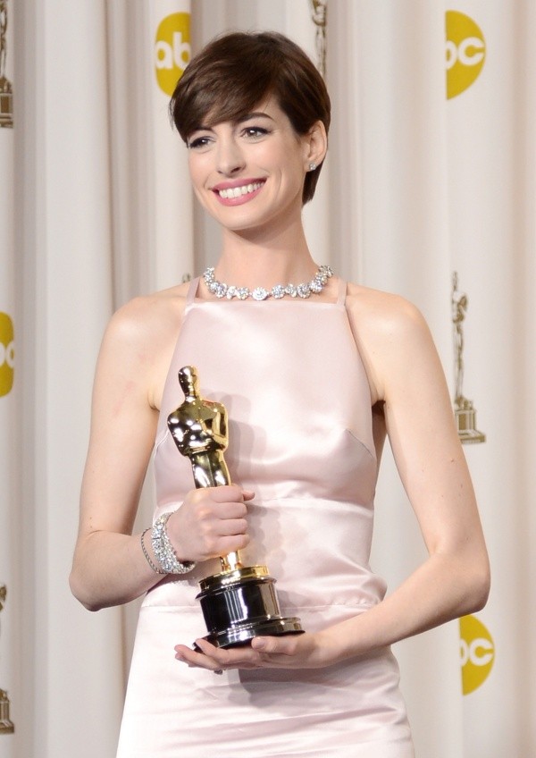 Anne Hathaway, ganadora del Premio Óscar (Getty).