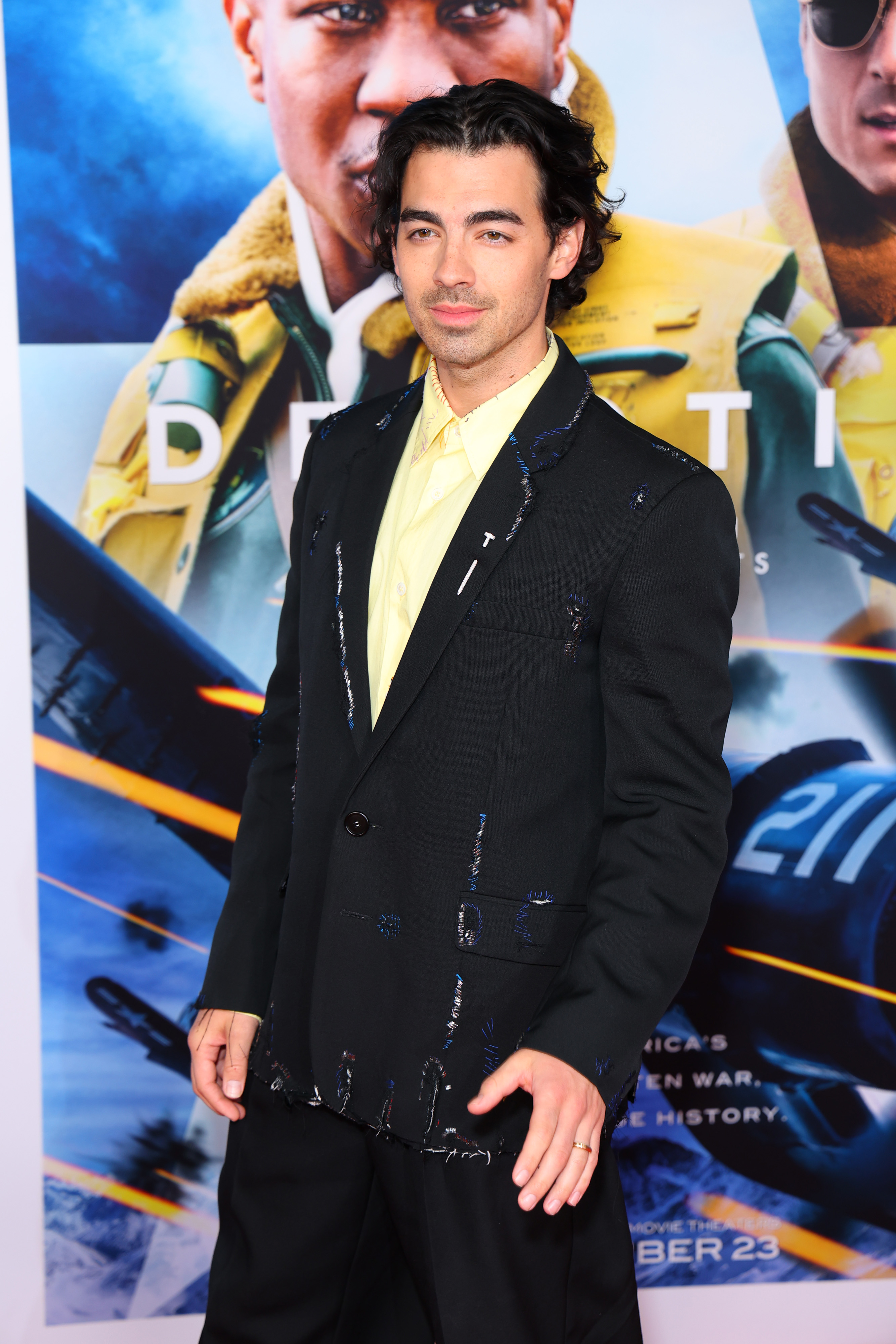 Joe Jonas en la premiere de Devotion (Getty).