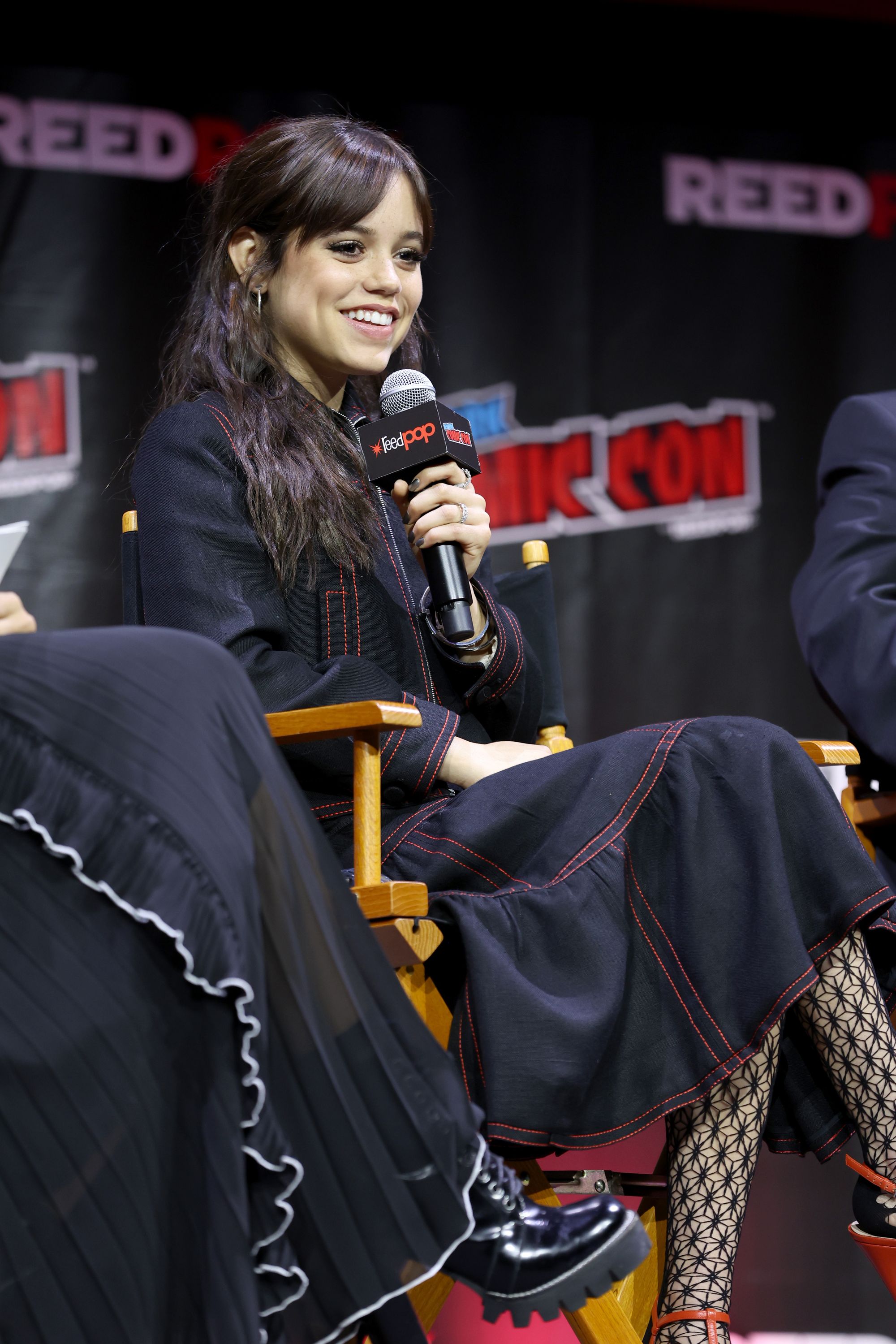 Jenna Ortega en la Comic Con de Nueva York (Getty).