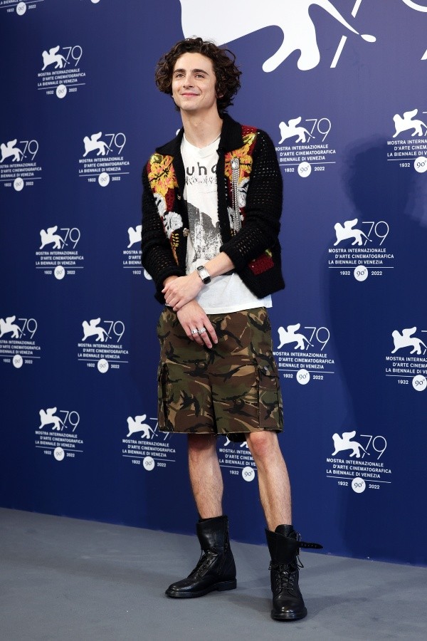 Timothée Chalamet en el Photocall del Festival Internacional de Cine de Venecia (Getty).