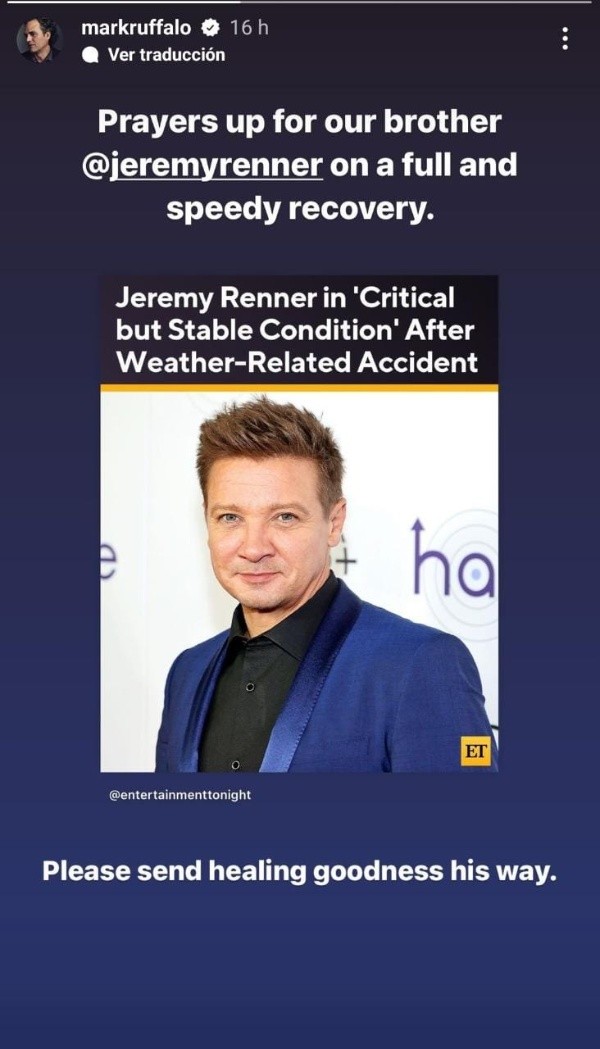 El pedido de Mark Ruffalo. 