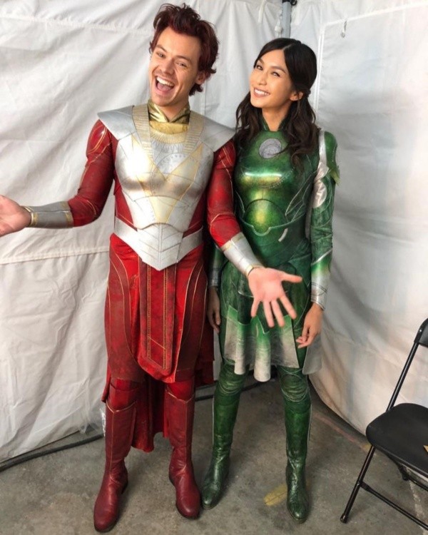 Harry Styles interpretó a Eros / Starfox (Twitter @gemma_chan).