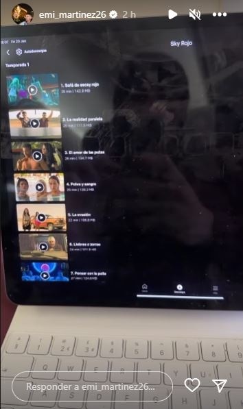 La publicación de Dibu Martínez que causó furor (Instagram @emi_martinez26).