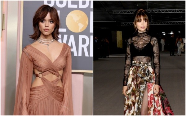 Lily Collins y Jenna Ortega. Fotos: (Getty)