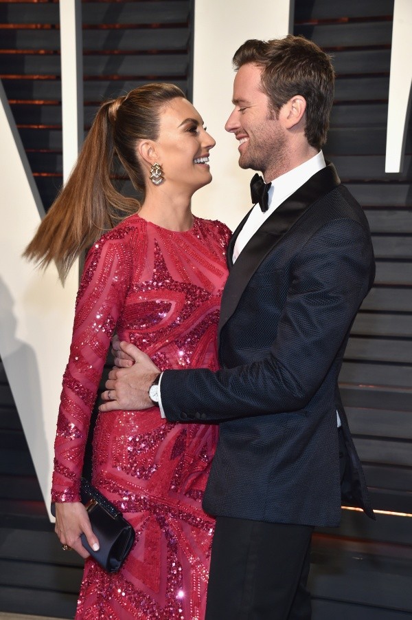 Armie Hammer junto a su ex pareja Elizabeth Chambers (Getty).
