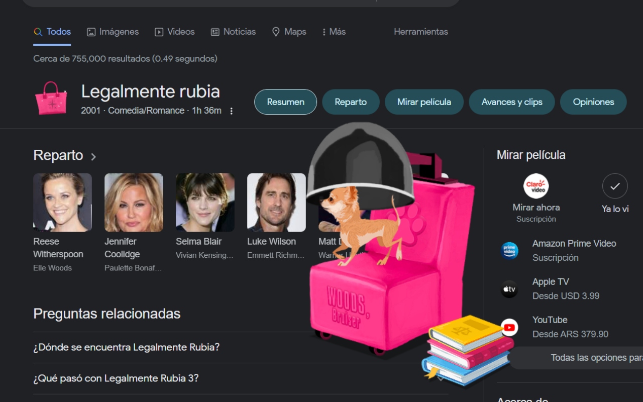 El homenaje de Google a Legalmente Rubia.