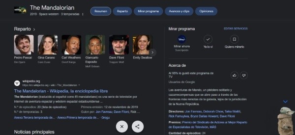 The Mandalorian fue homenajeada en Google.