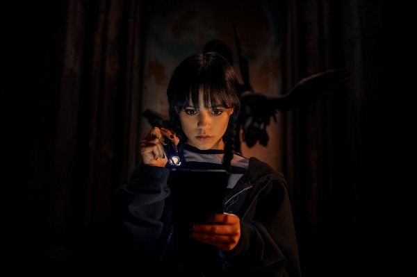 Jenna Ortega en Merlina. Foto: (Netflix)