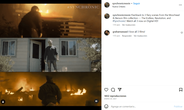 La nueva cinta de Netflix es un rompecabezas que ha dejado a más de uno confundidos. Imagen: @synchronicmovie.