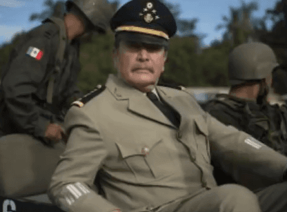 El General Blanco es uno de los personajes más importantes en la serie de El Chapo, de Netflix. Imagen: @CommunityManager.